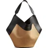Khaite Lotus Medium Tote Bag In Black/ Honey 618
