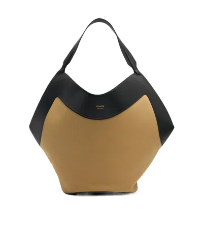 Khaite Medium Lotus Logo Handbag In Multi