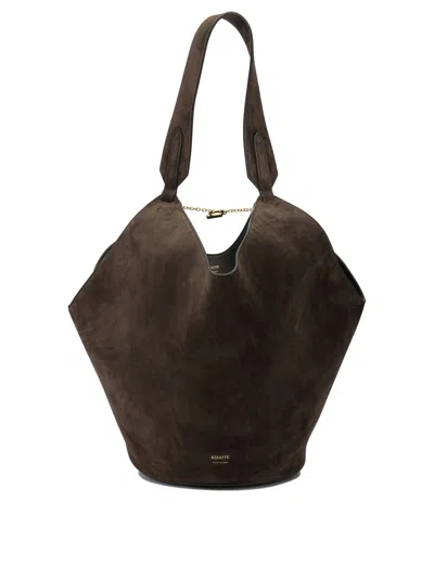 Khaite Brown Calf Leather Shoulder Bag