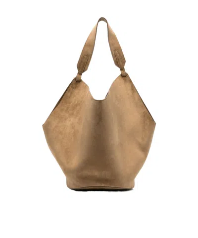 Khaite Medium Lotus Shoulder Bag In Green