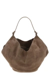 Khaite Medium Lotus Nabuk Bag In Tofee