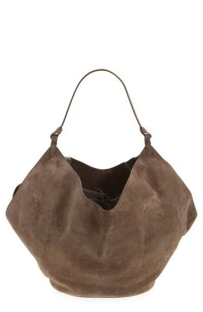Khaite Medium Lotus Nabuk Bag In 907 Toffee