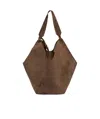Khaite Lotus Medium Calfskin Suede Tote Bag In Green