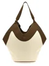 Khaite Lotus Medium Leather-trimmed Canvas Tote