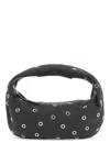 Khaite Olivia Medium Grommet Pebbled Calfskin Hobo Bag In Black