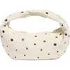 Khaite Olivia Medium Grommet Pebbled Calfskin Hobo Bag In Dark Ivory 445