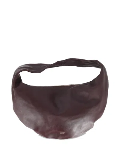 Pre-owned Khaite Medium Olivia Leather Shoulder Bag In Brown