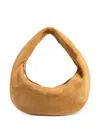 Khaite Medium Olivia Hobo Bag Wheat Suede In Brown