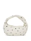 Khaite Olivia Medium Grommet Pebbled Calfskin Hobo Bag In Neutrals