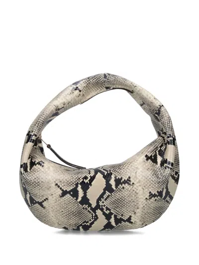 Khaite Medium Olivia Snakeskin-pattern Shoulder Bag In Animal Print