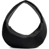 Khaite Olivia Sport Medium Textured Leather-trimmed Shell Shoulder Bag In Black