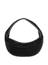 Khaite Olivia Sport Medium Textured Leather-trimmed Shell Shoulder Bag In Black