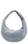 Khaite Medium Olivia Suede Hobo Bag In Blue