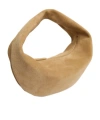 Khaite Medium Olivia Hobo Bag Wheat Suede In Brown
