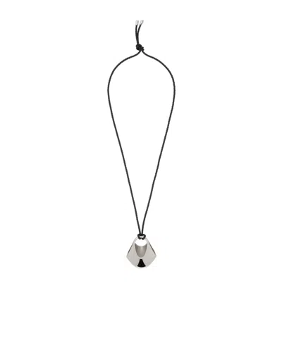 Khaite Medium-sized Lotus Pendant Necklace In Burgundy