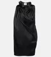 Khaite Meegan Draped Silk Top In Black