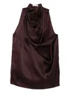 Khaite Meegan Draped Top In Brown