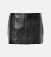 KHAITE MEELAR LEATHER MINISKIRT