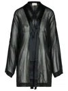 Khaite 'mehna' Black Cotton Blend Dress In Black