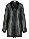Khaite 'mehna' Black Cotton Blend Dress In Black