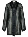 Khaite 'mehna' Black Cotton Blend Dress In Black
