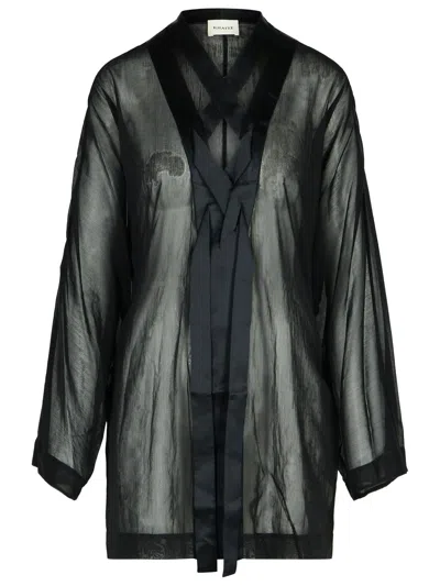 Khaite 'mehna' Black Cotton Blend Dress