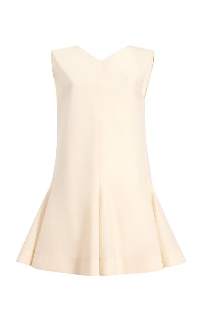 Khaite Mel Cotton-silk Organza Mini Dress In Natural