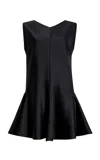 Khaite Mel Crepe Mini Dress In Black