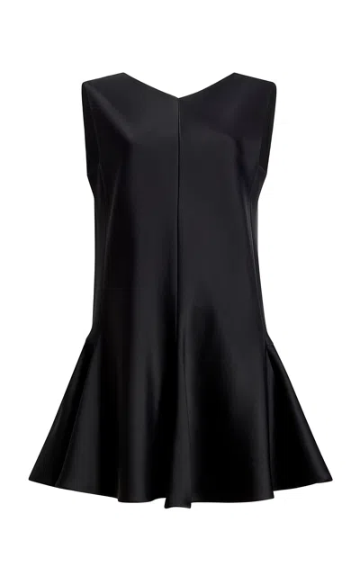 Khaite Mel Crepe Mini Dress In Black