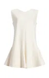 Khaite Mel Crepe Mini Dress In Off-white