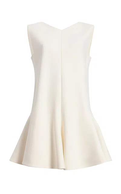 Khaite Mel Crepe Mini Dress In Off-white