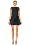 Khaite Mel V-neck Mini Dress In Black