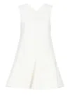 Khaite Mel V-neck Low-back Mini Dress