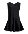 Khaite Mel V-neck Mini Dress In Black