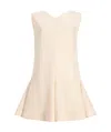 Khaite Womens Natural Mel Skater-hem Crepe Mini Dress In Nude