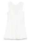 Khaite Mel V-neck Low-back Mini Dress In White
