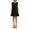 Khaite Mel V-neck Mini Dress In Black