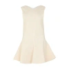 Khaite Mel Short Dress In Beige