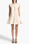 Khaite Womens Natural Mel Skater-hem Crepe Mini Dress In Natural