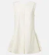 Khaite Mel V-neck Low-back Mini Dress In White
