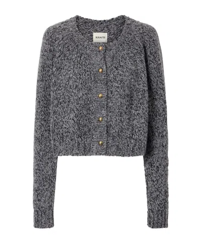 Khaite Mélange Cardigan In Gray