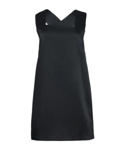 Khaite Black Mella Acetate Mini Dress In Multi