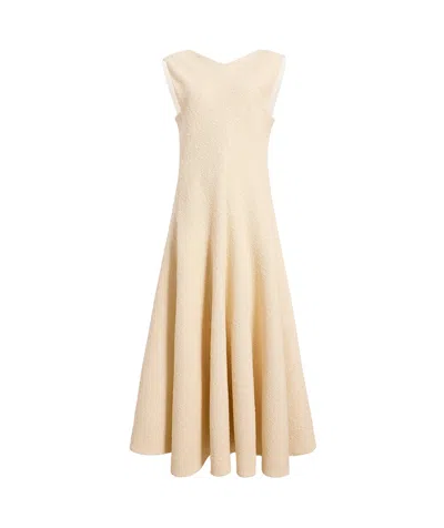 Khaite Mellie Terry Maxi Dress In Natural