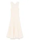 Khaite Mellie Maxi Dress In Neutrals