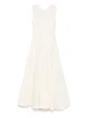 Khaite Mellie Maxi Dress In Neutrals
