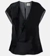 Khaite Mer Silk Top In Black