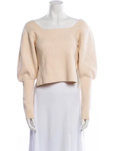 Pre-owned Khaite Merino Wool Bateau Neckline Sweater In Neutral