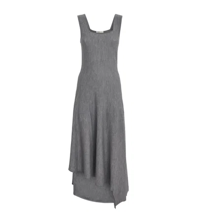 Khaite Merino Wool Seberg Midi Dress In Gray
