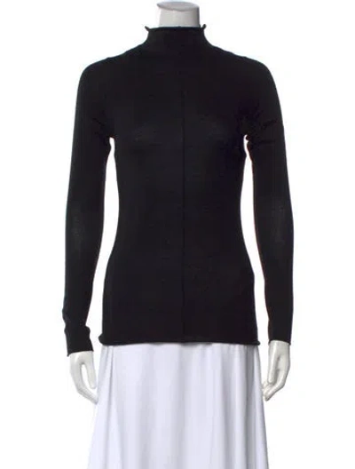 Pre-owned Khaite Merino Wool Turtleneck Sweater In Blue