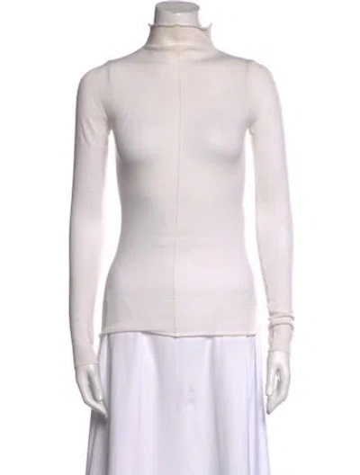 Pre-owned Khaite Merino Wool Turtleneck Sweater In Neutral